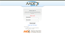 Tablet Screenshot of patient.aade7.com